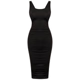 Black Ruched Bodycon