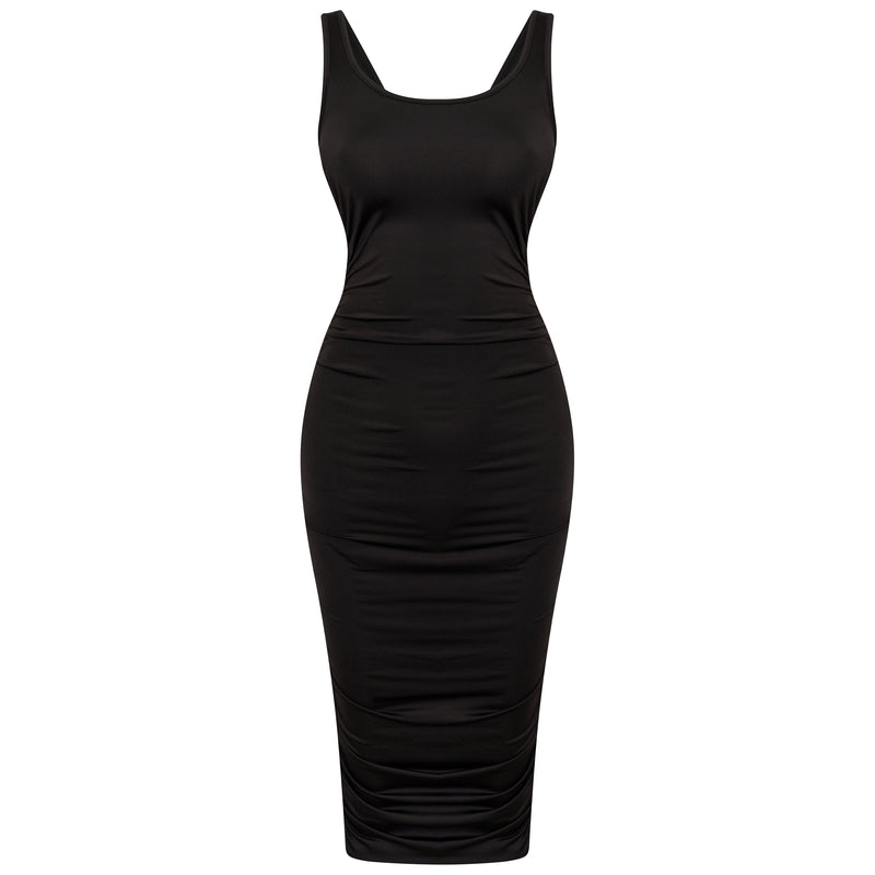 Black Ruched Bodycon