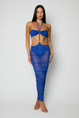 Escape Blue Mesh Ring Dress