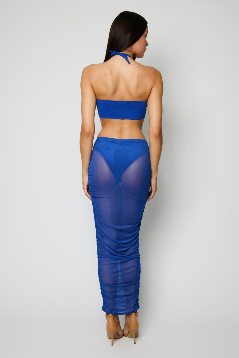 Escape Blue Mesh Ring Dress