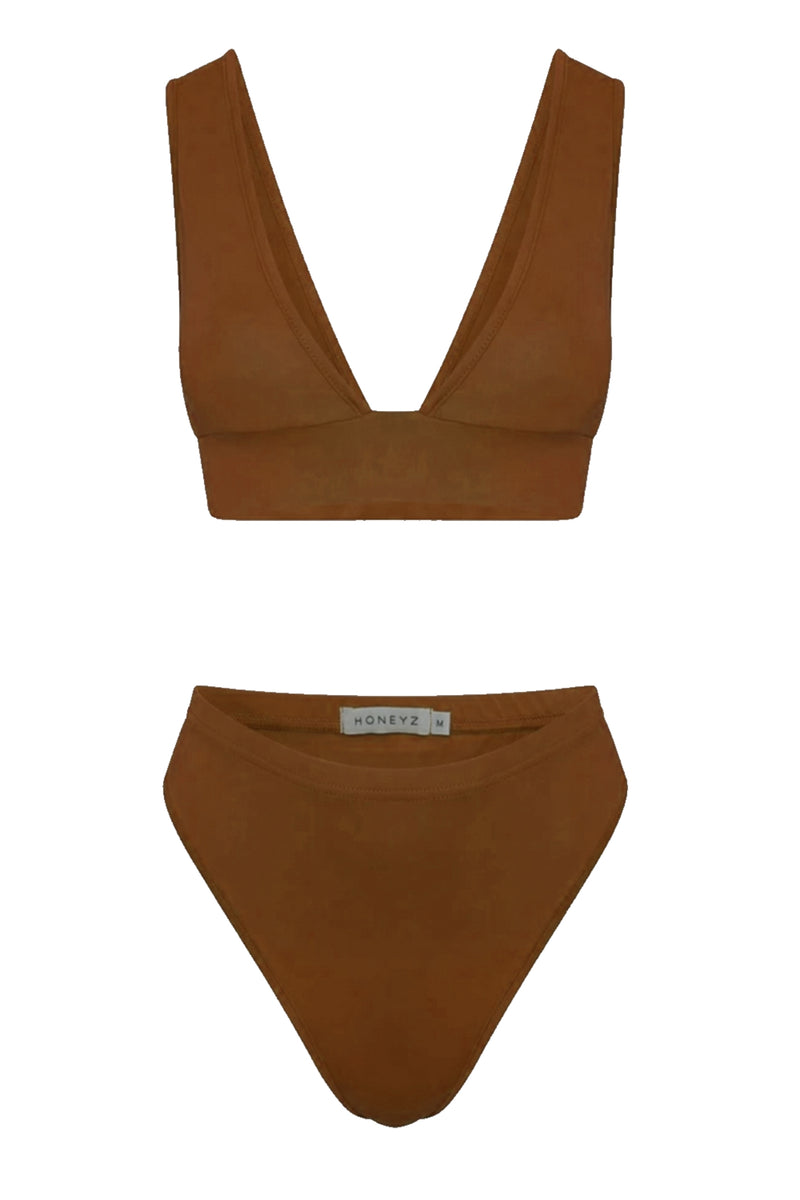 Escape Brown Bra & Knickers Set