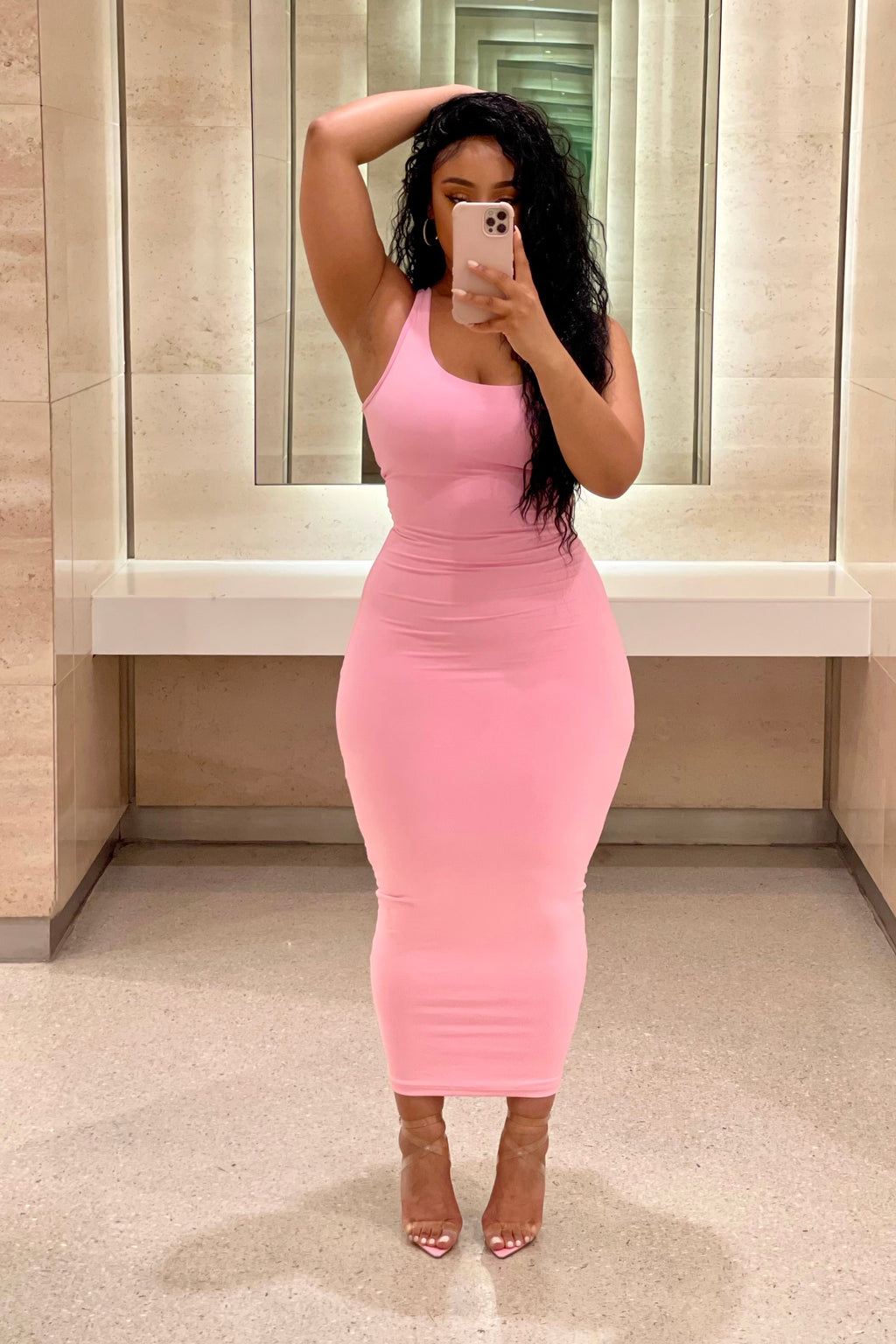 Pink Soft Bandage Dress Honeyz