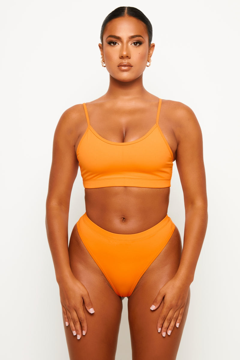 Orange Bra & Thong Set